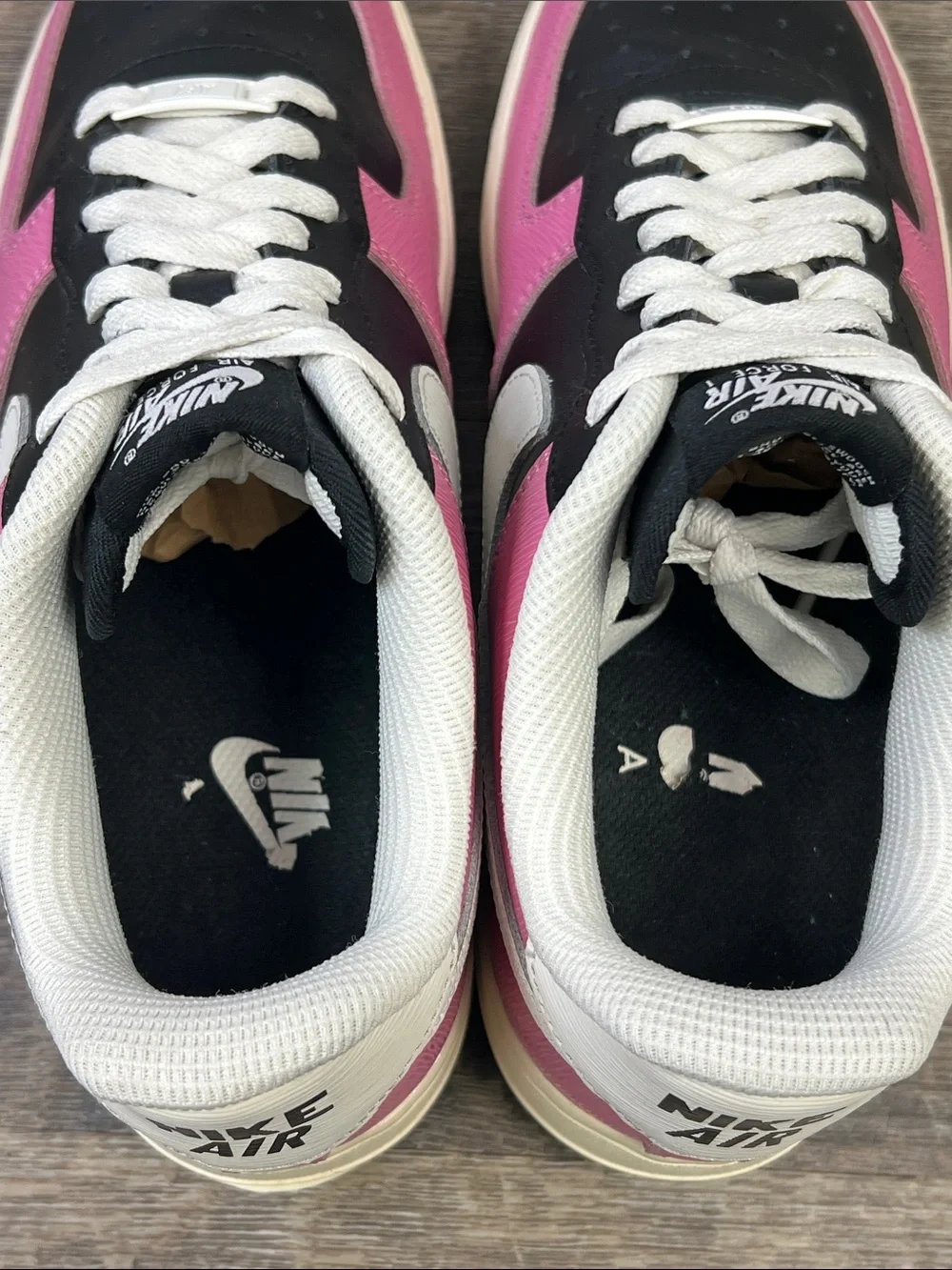 Nike Air Force 1 Low Nike By You Custom Black Pink White Women’s Size 8